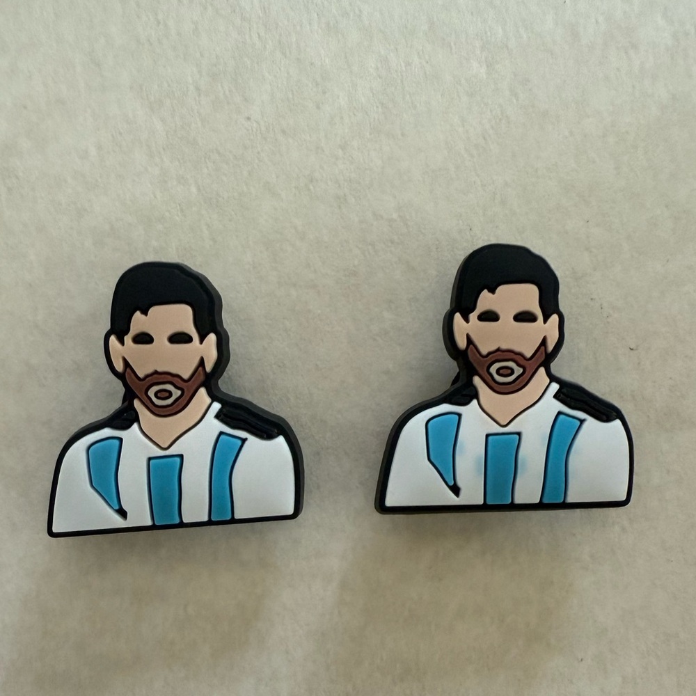 New- Lionel Messi- Stylish Soccer Croc Shoe Charms- Perfect for MLS Fan
